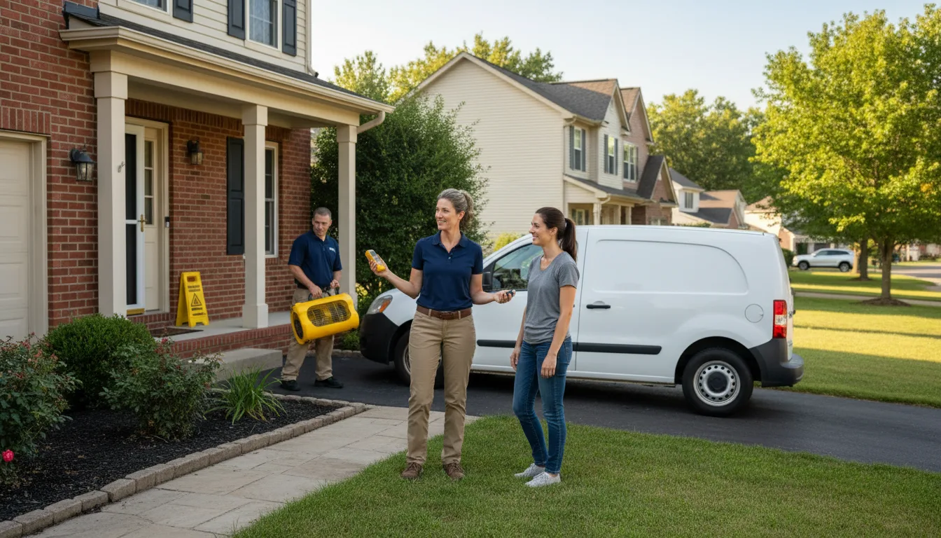 Residential water damage restoration in Pineville, LA
